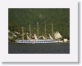 08-StLucia - 130 * Everyone to the tenders for a photo-op with the Royal Clipper at full sail at sunset with St Lucia's pitons in the background * Everyone to the tenders for a photo-op with the Royal Clipper at full sail at sunset with St Lucia's pitons in the background